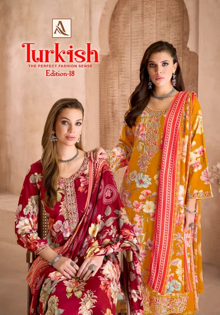 Turkish Edition 18 By Alok Suit Viscose Reyon Dress Materials 